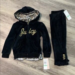 Juicy couture baby girl leopard tracksuit